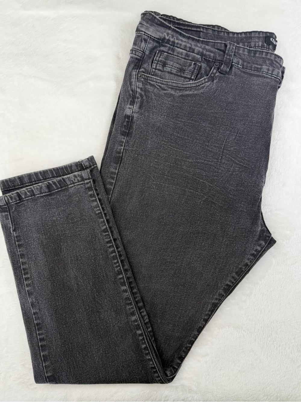 Kenneth Cole Men's Washed Black Slim Jeans
